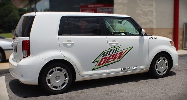 Mountain Dew Door Decal