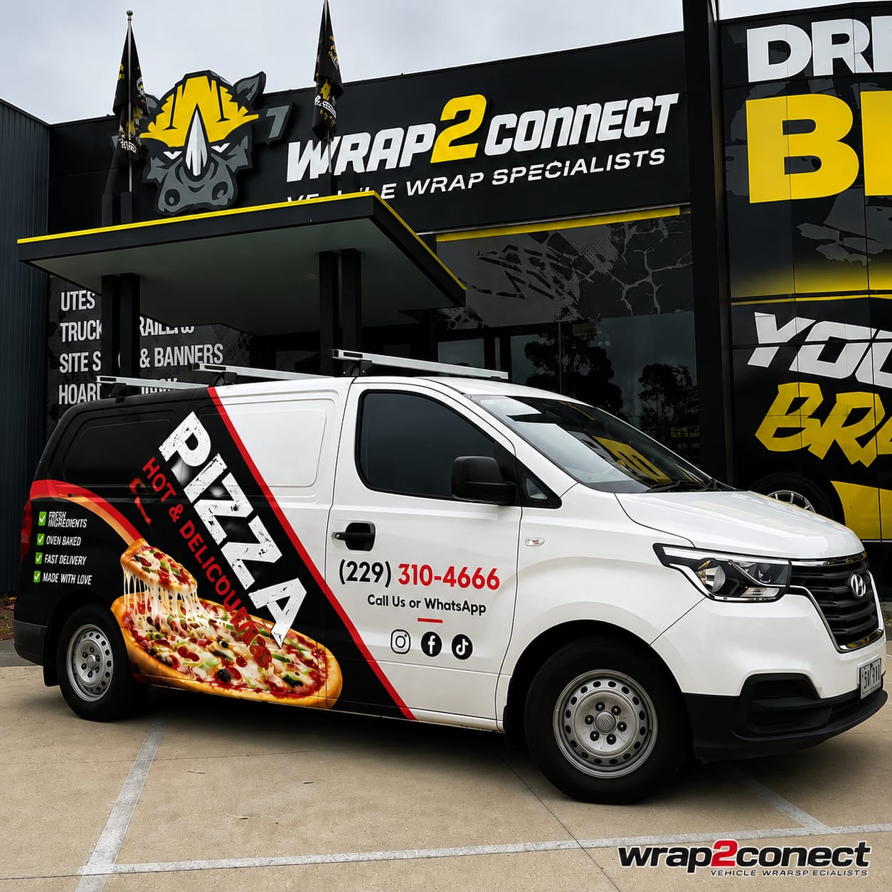 Pizza Delivery Van Wrap